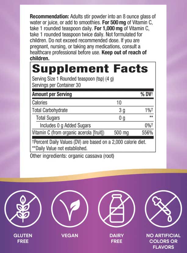 Nature's Way Alive! Organic Vitamin C Powder