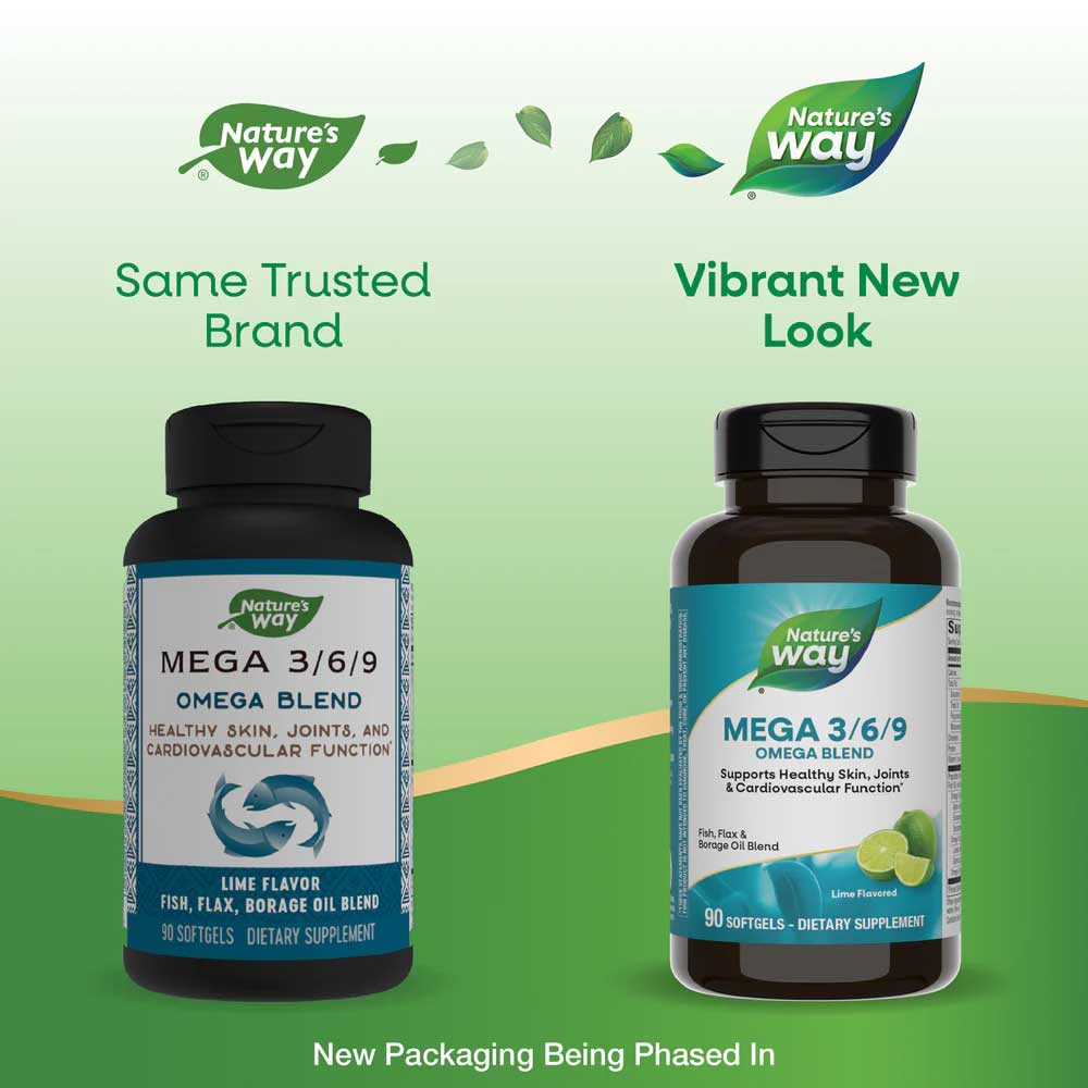 Nature's Way Mega 3/6/9 Omega Blend (Formerly Mega 3/6/9 Blend 1350 mg)