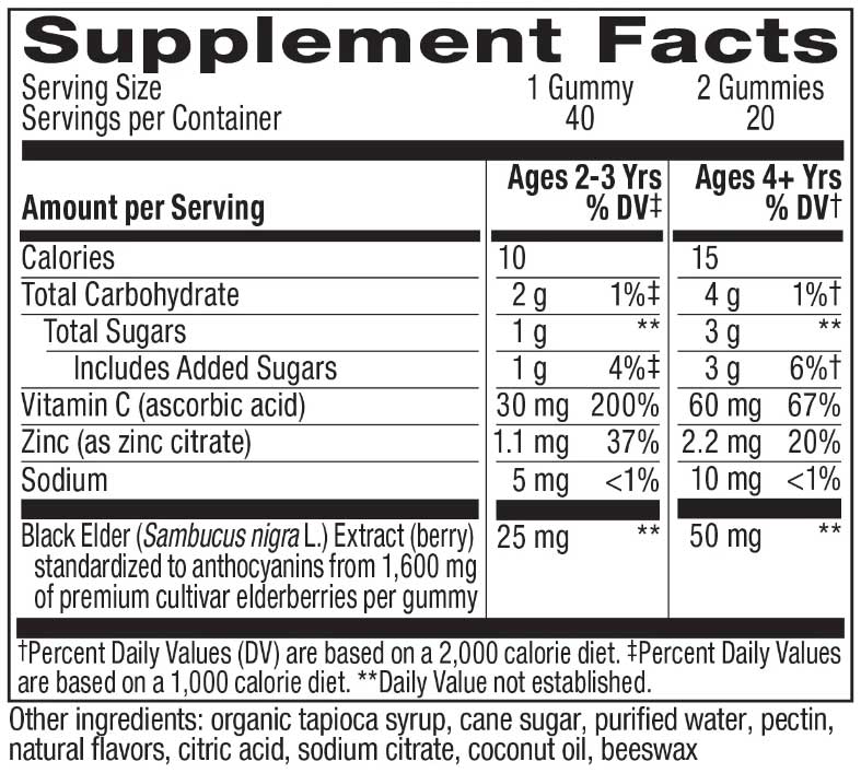Nature's Way Sambucus Kids Immune Gummies