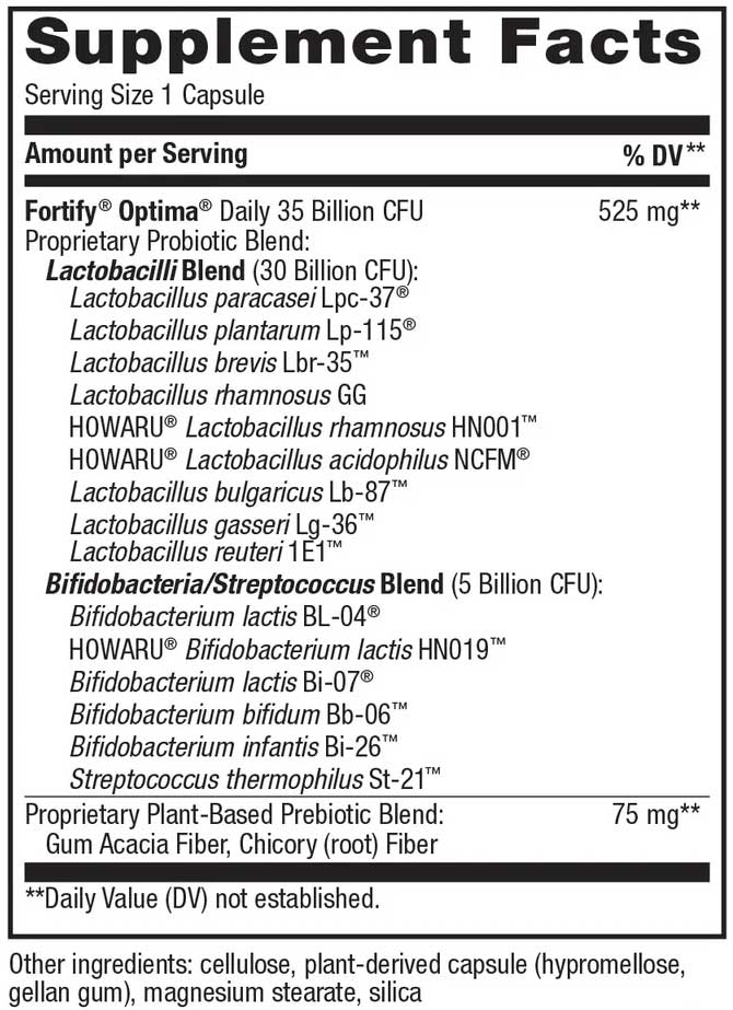 Nature's Way Optima Probiotic Fortify 35 Billion CFU (Formerly Fortify Optima Probiotic 35 Billion CFU)