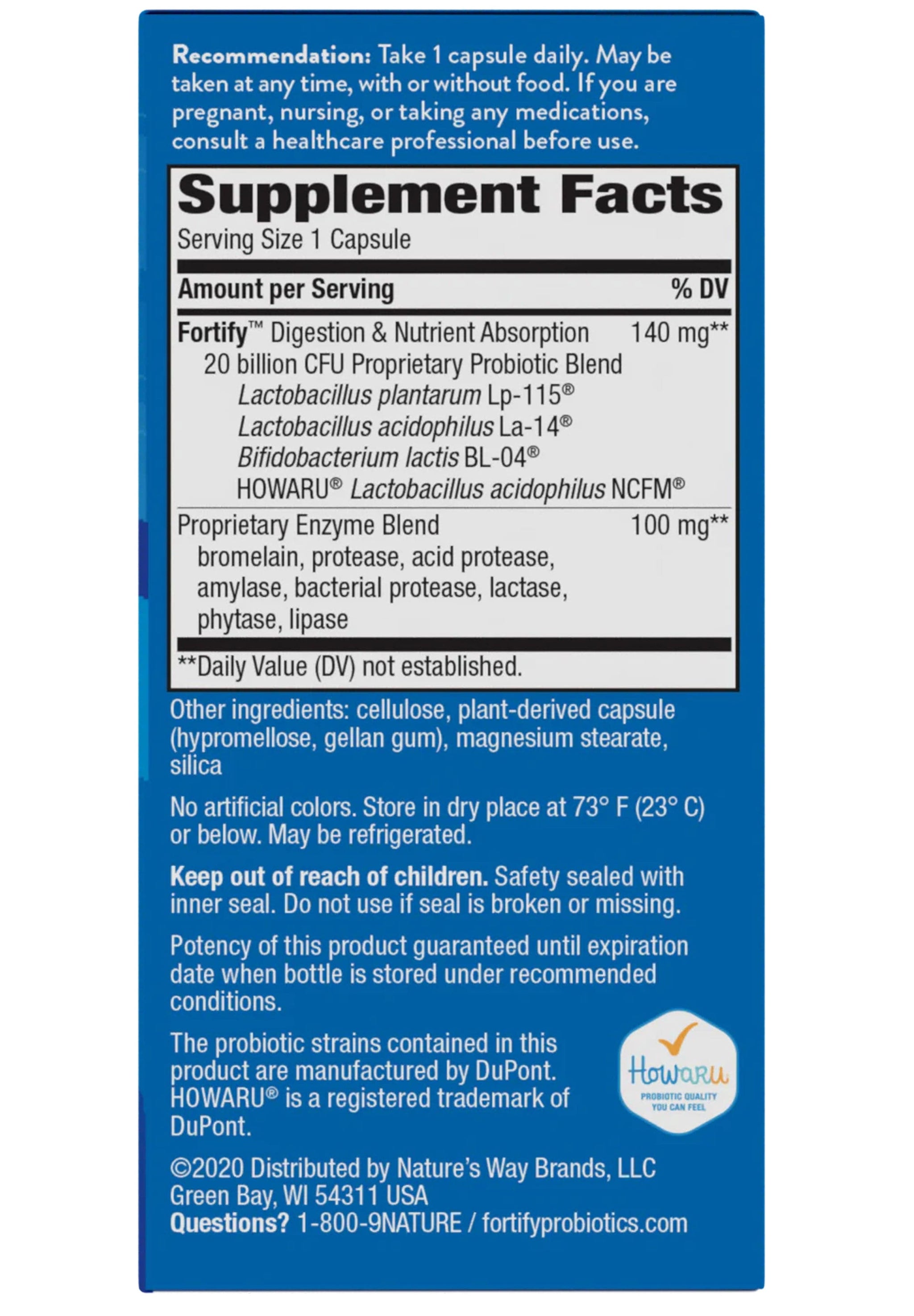 Nature's Way Fortify Daily Probiotic Targeted Care Digestive Complete