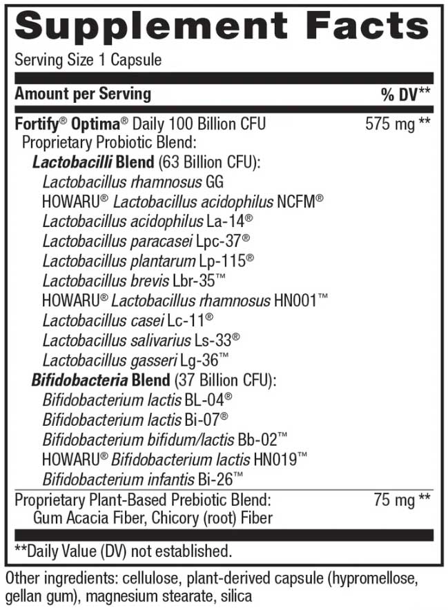 Nature's Way Optima Probiotic Fortify 100 Billion