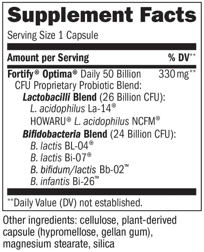Nature's Way Optima Probiotic Fortify 50 Billion (Formerly Fortify Optima 50 Billion Probiotic)
