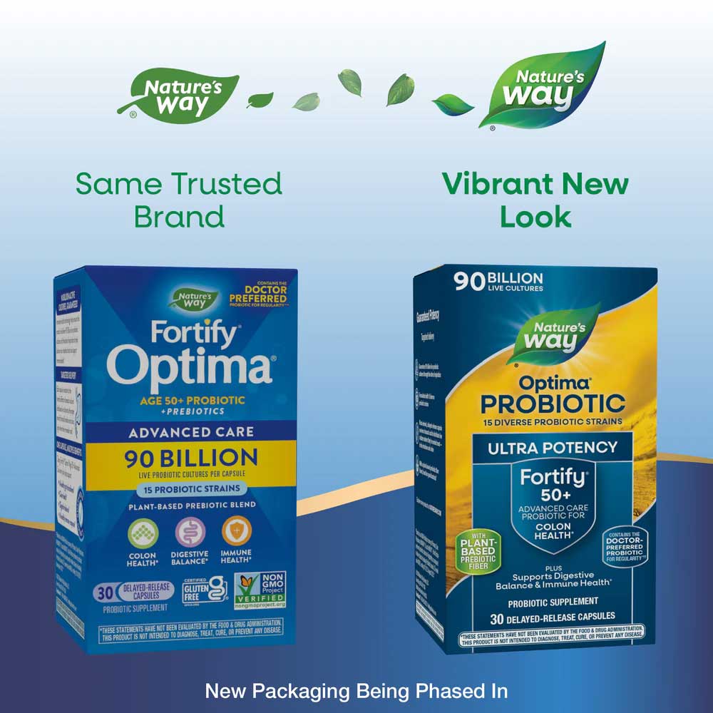 Nature's Way Fortify Optima Advanced Care Age 50+ 90 Billion Probiotic