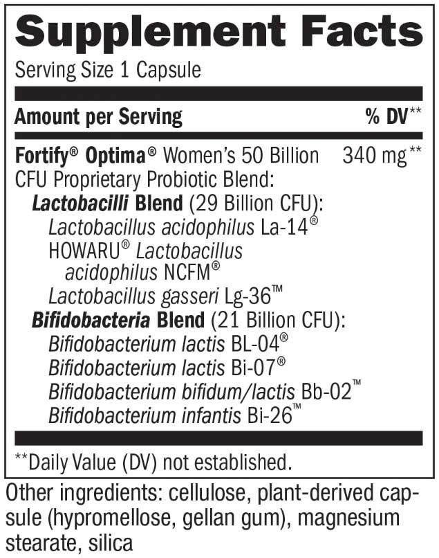 Nature's Way Fortify Optima Women's 50 Billion Probiotic