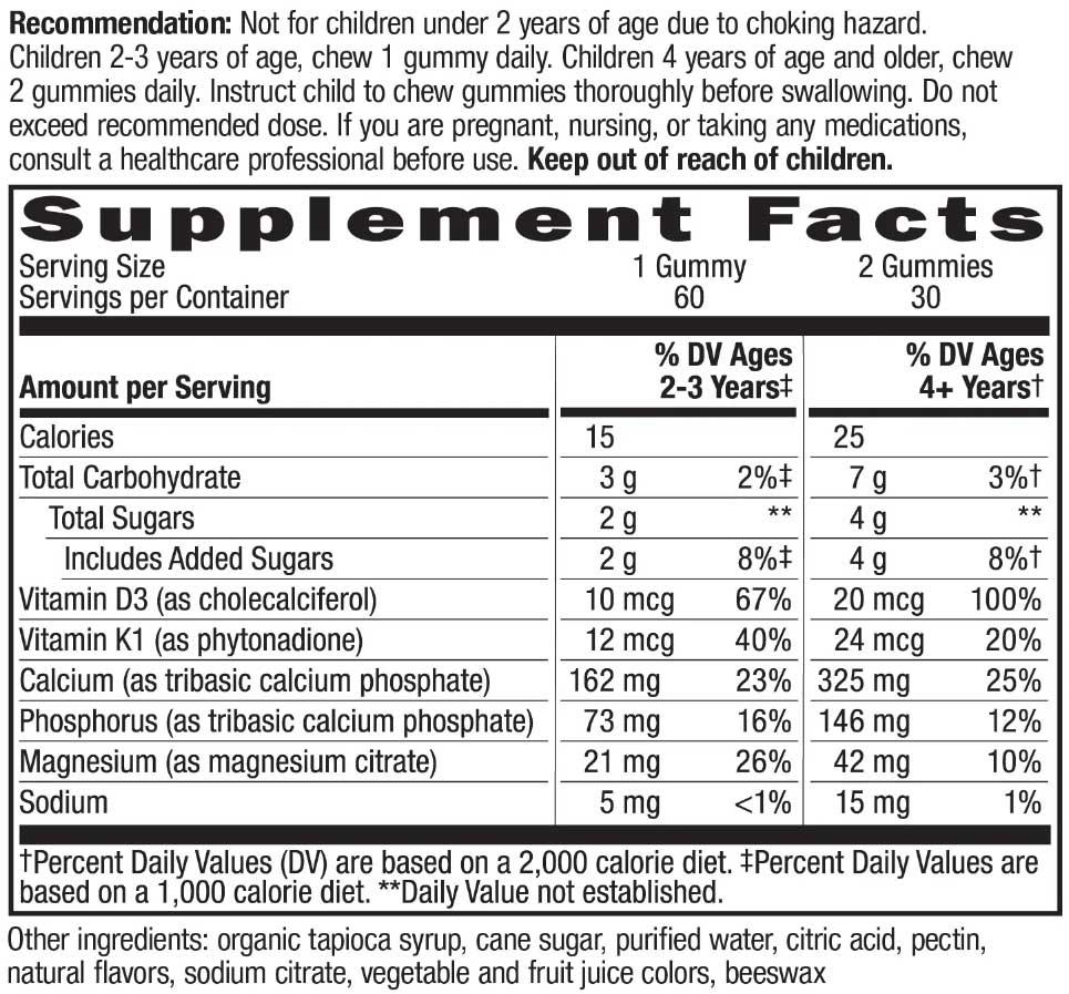 Nature's Way Kids Growing Bones & Muscles Gummy
