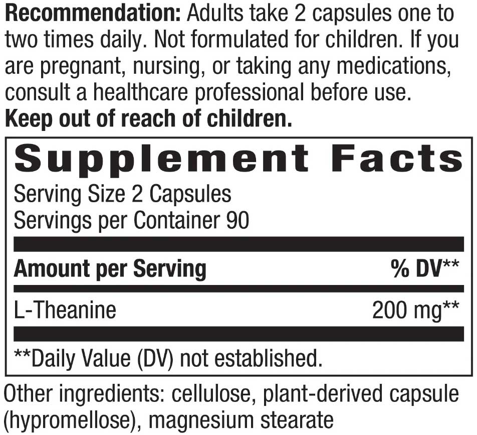 Nature's Way L-Theanine (Formerly Enzymatic Therapy L-Theanine)