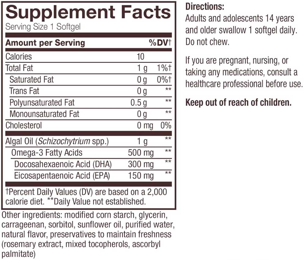 Nature's Way NutraVege Plant-Based Omega-3