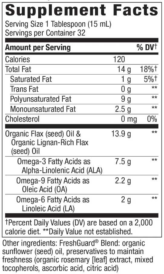 Nature's Way Organic Flax Oil Super Lignan