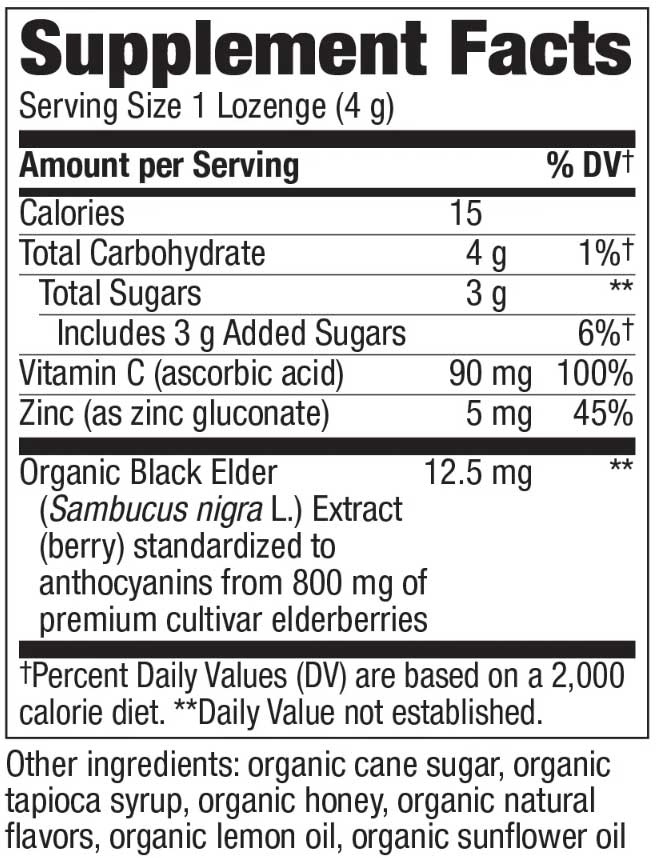 Nature's Way Sambucus Zinc Lozenges