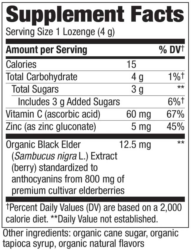 Nature's Way Sambucus Zinc Lozenges