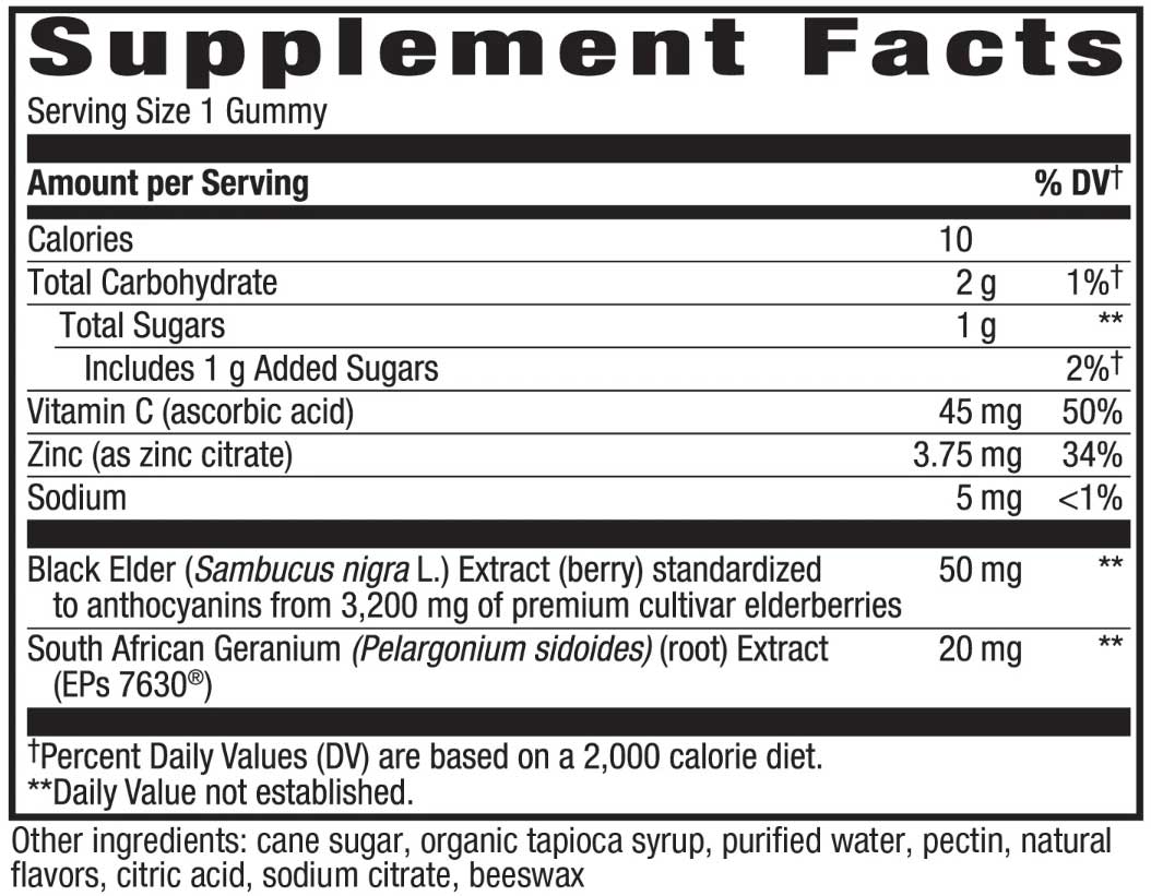 Nature's Way Sambucus Cough Relief + Immune Gummy
