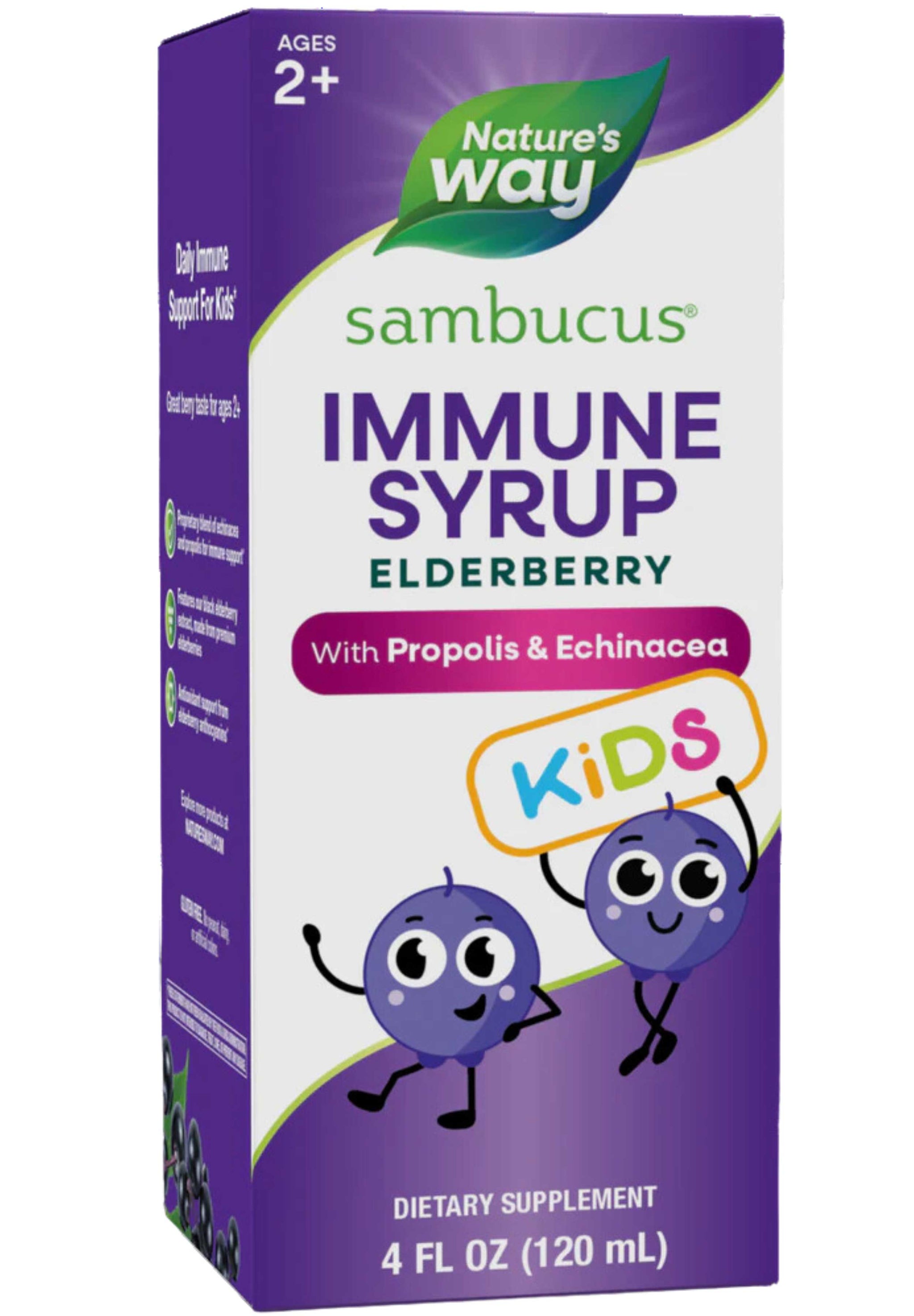 Nature's Way Sambucus Immune Syrup for Kids (Formerly Sambucus for Kids Berry Flavored)