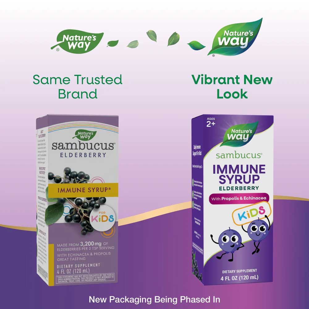 Nature's Way Sambucus Immune Syrup for Kids (Formerly Sambucus for Kids Berry Flavored)