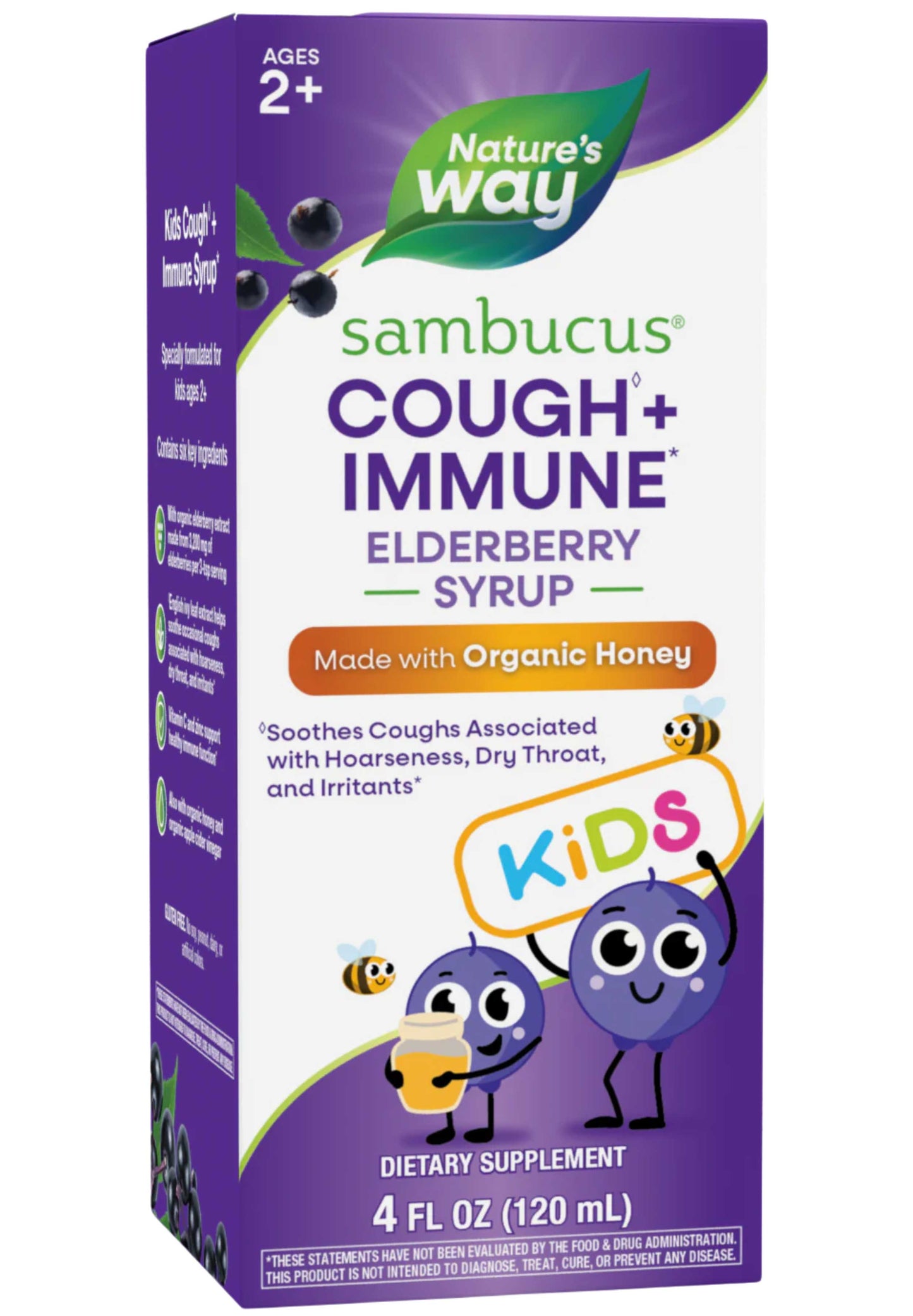 Nature's Way Sambucus Kids Cough + Immune Elderberry Syrup