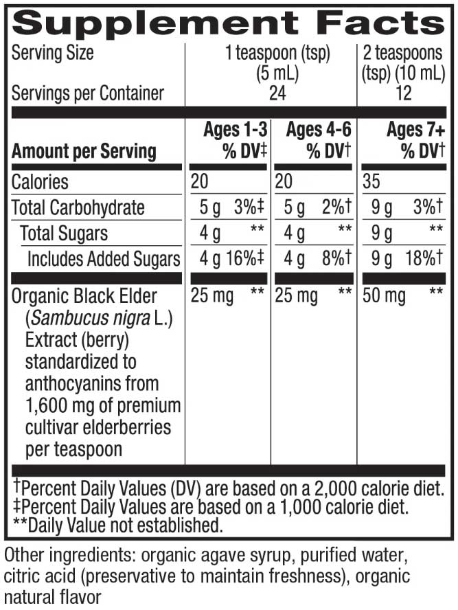 Nature's Way Sambucus Organic Immune Syrup for Kids