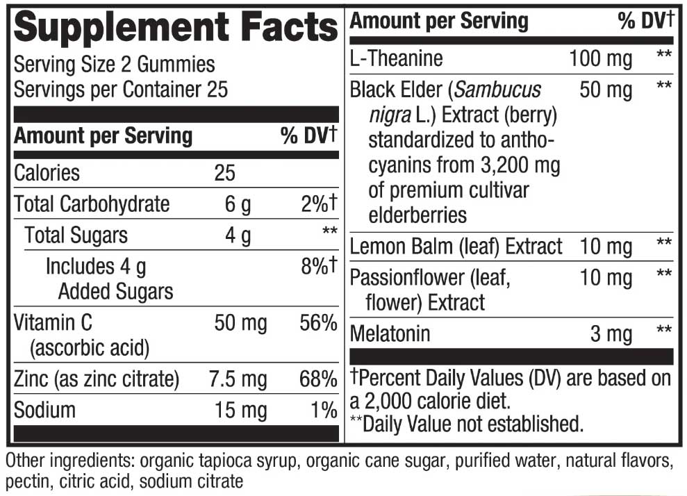 Nature's Way Sambucus Sleep + Immune Gummies