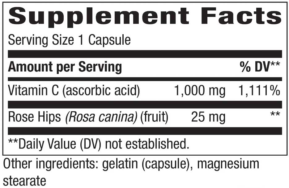 Nature's Way Vitamin C with Rose Hips Extra Strength