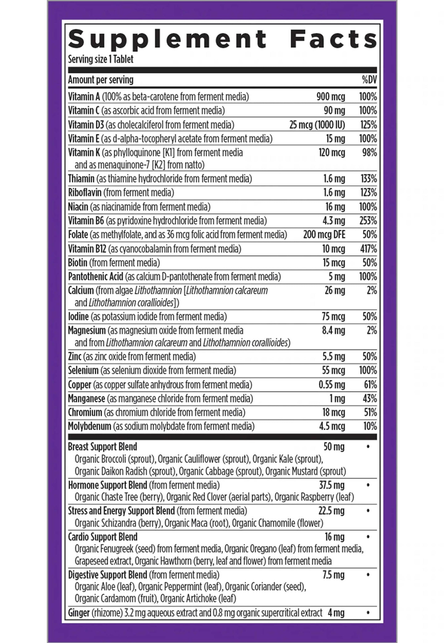 New Chapter One Daily Every Woman's Multivitamin 40+