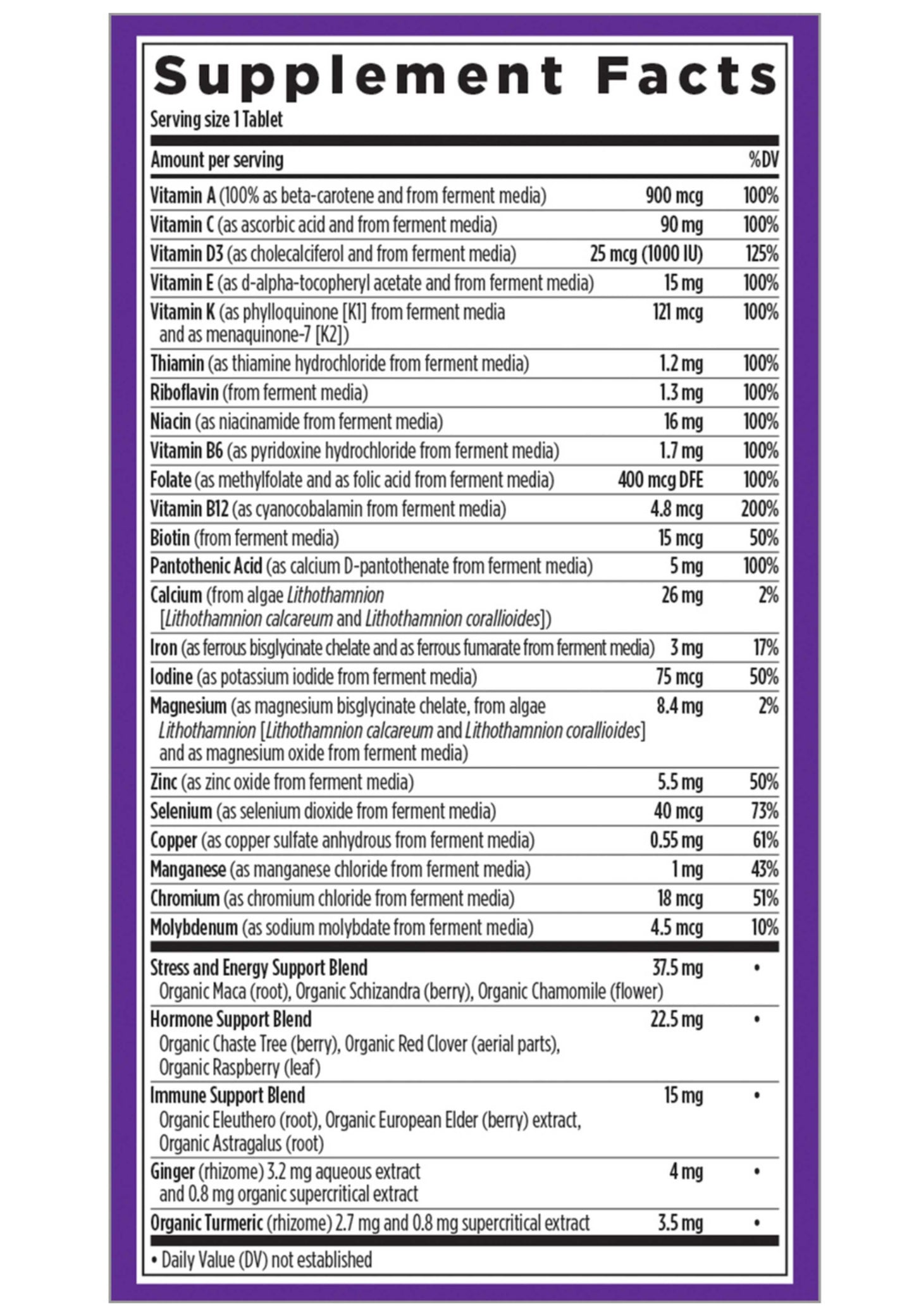 New Chapter One Daily Every Woman's Multivitamin