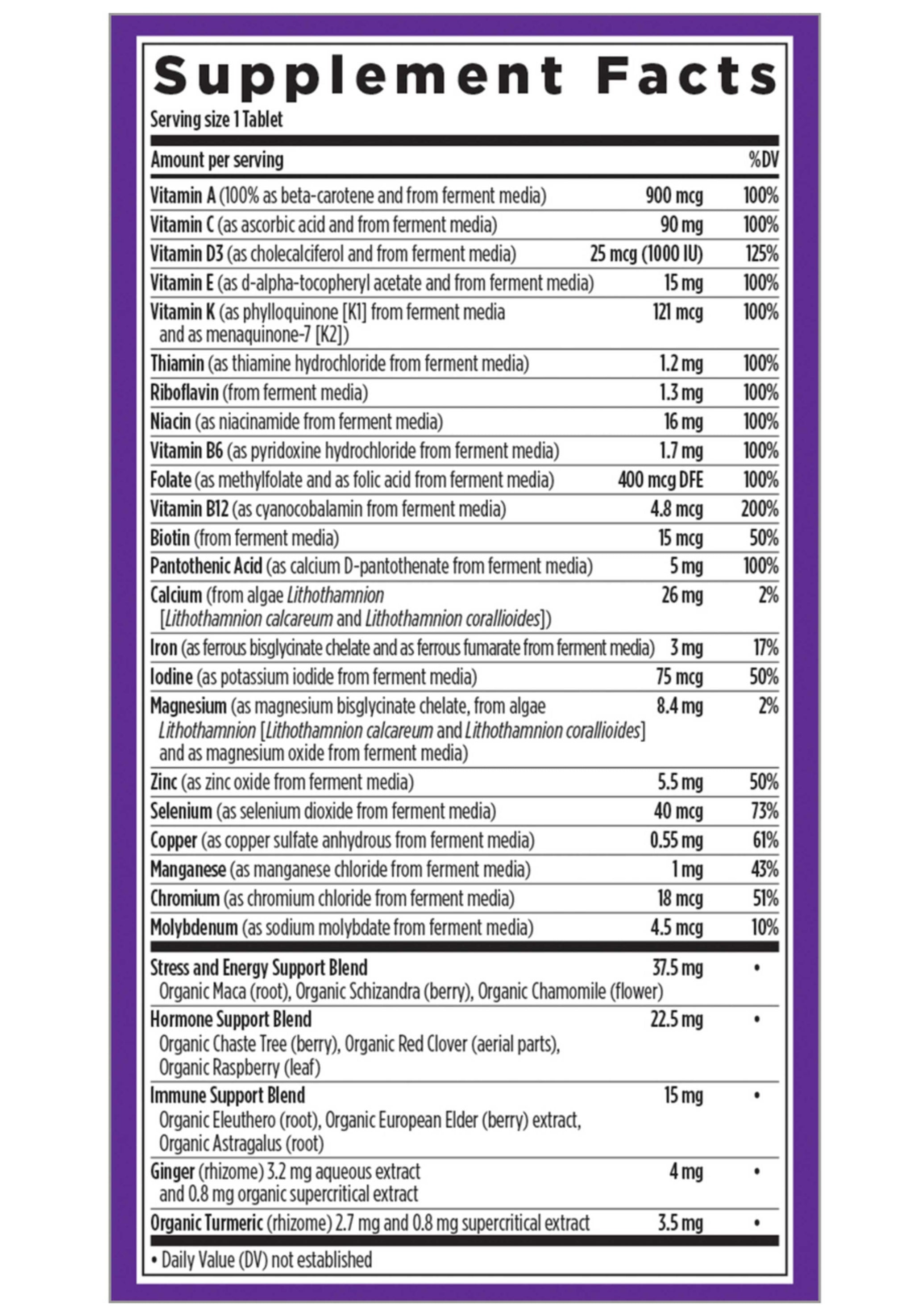 New Chapter One Daily Every Woman's Multivitamin