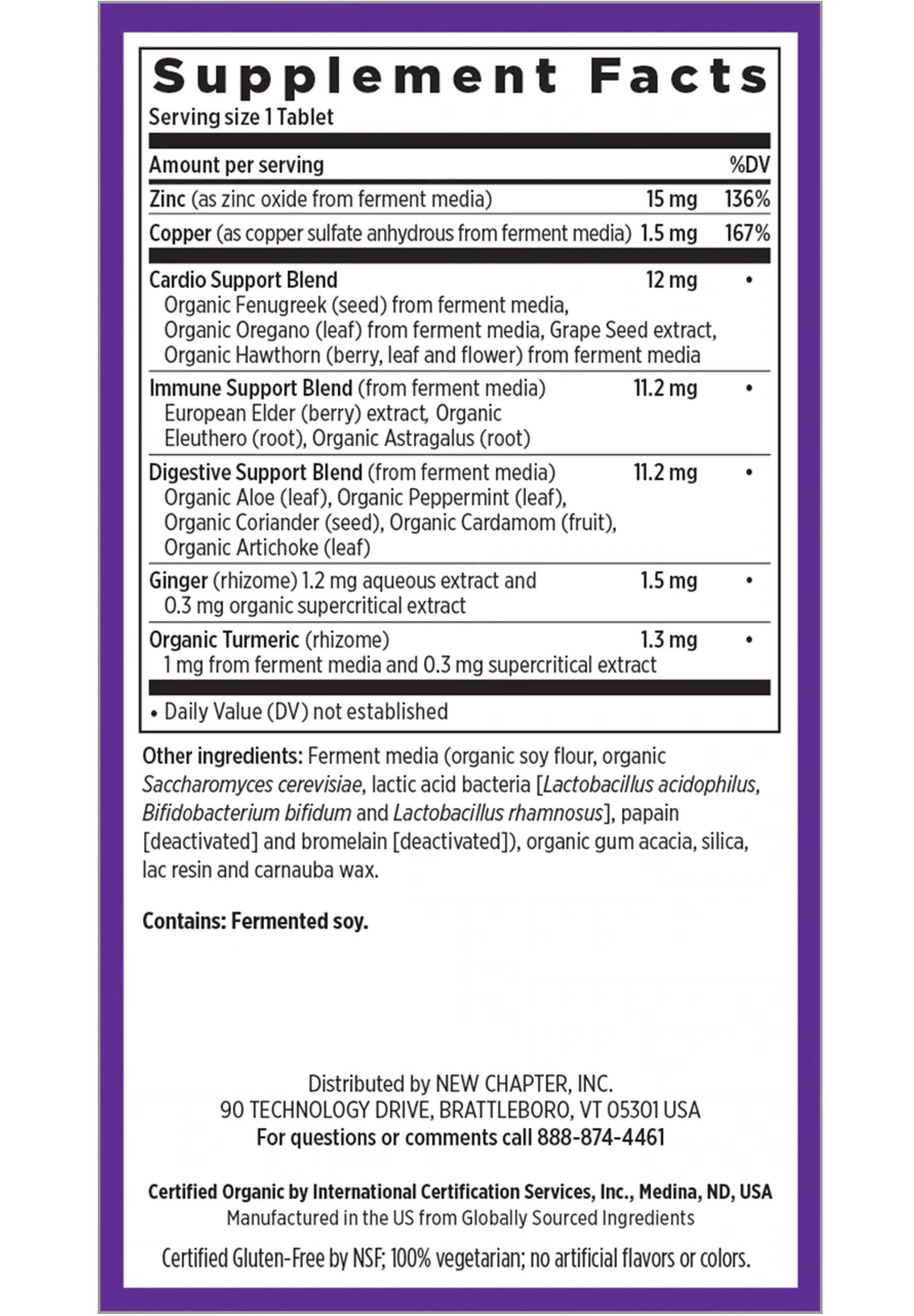 New Chapter Fermented Zinc Complex