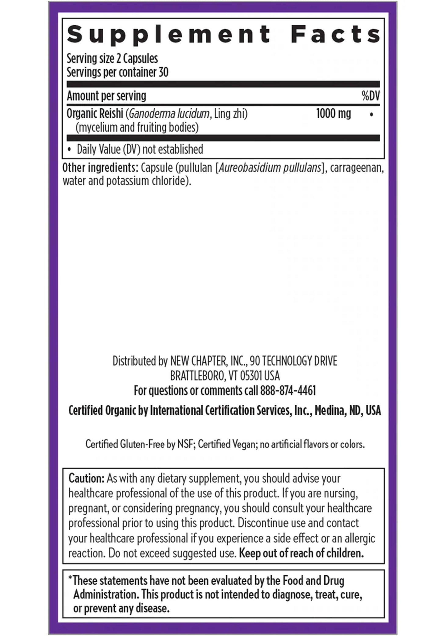 New Chapter Healthy Aging Reishi Mushroom Blend (Formerly LifeShield Reishi)