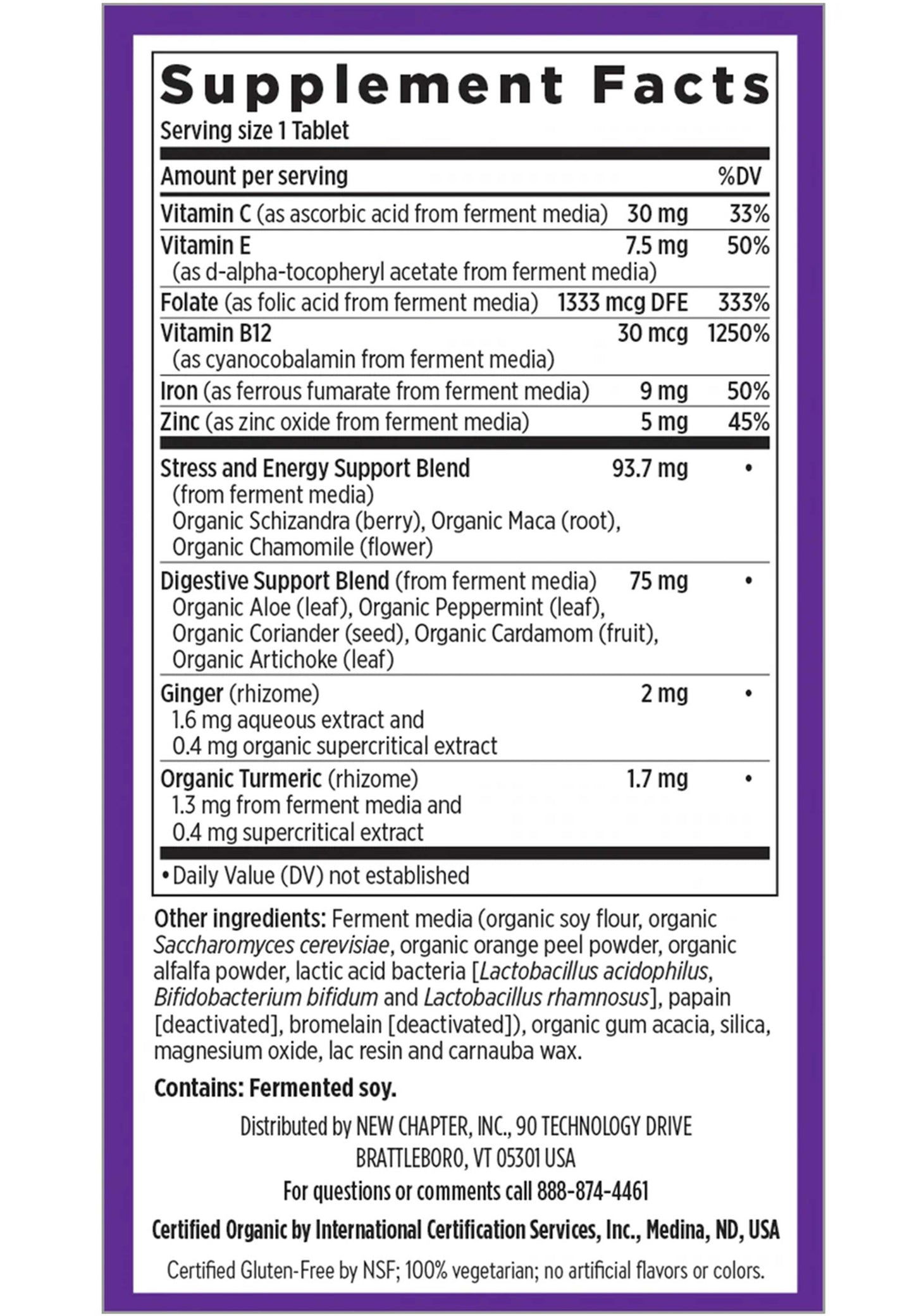 New Chapter Fermented Iron Complex