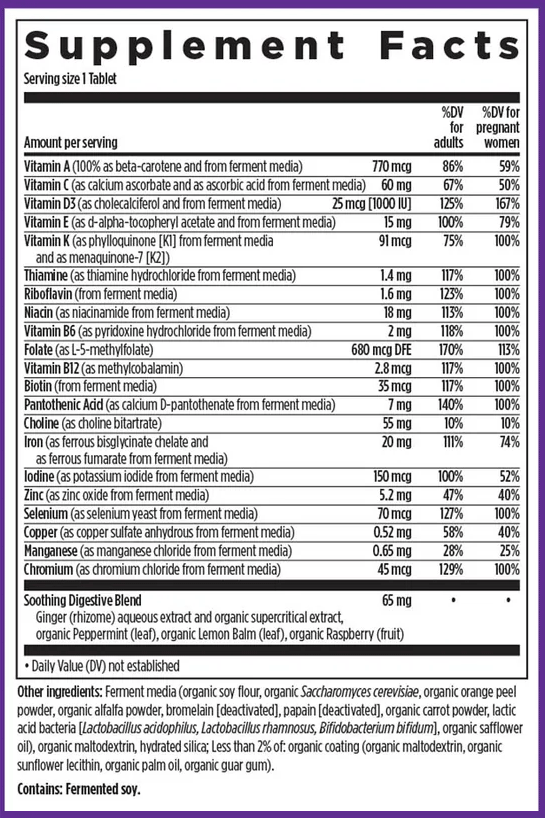 New Chapter One Daily Prenatal Multivitamin