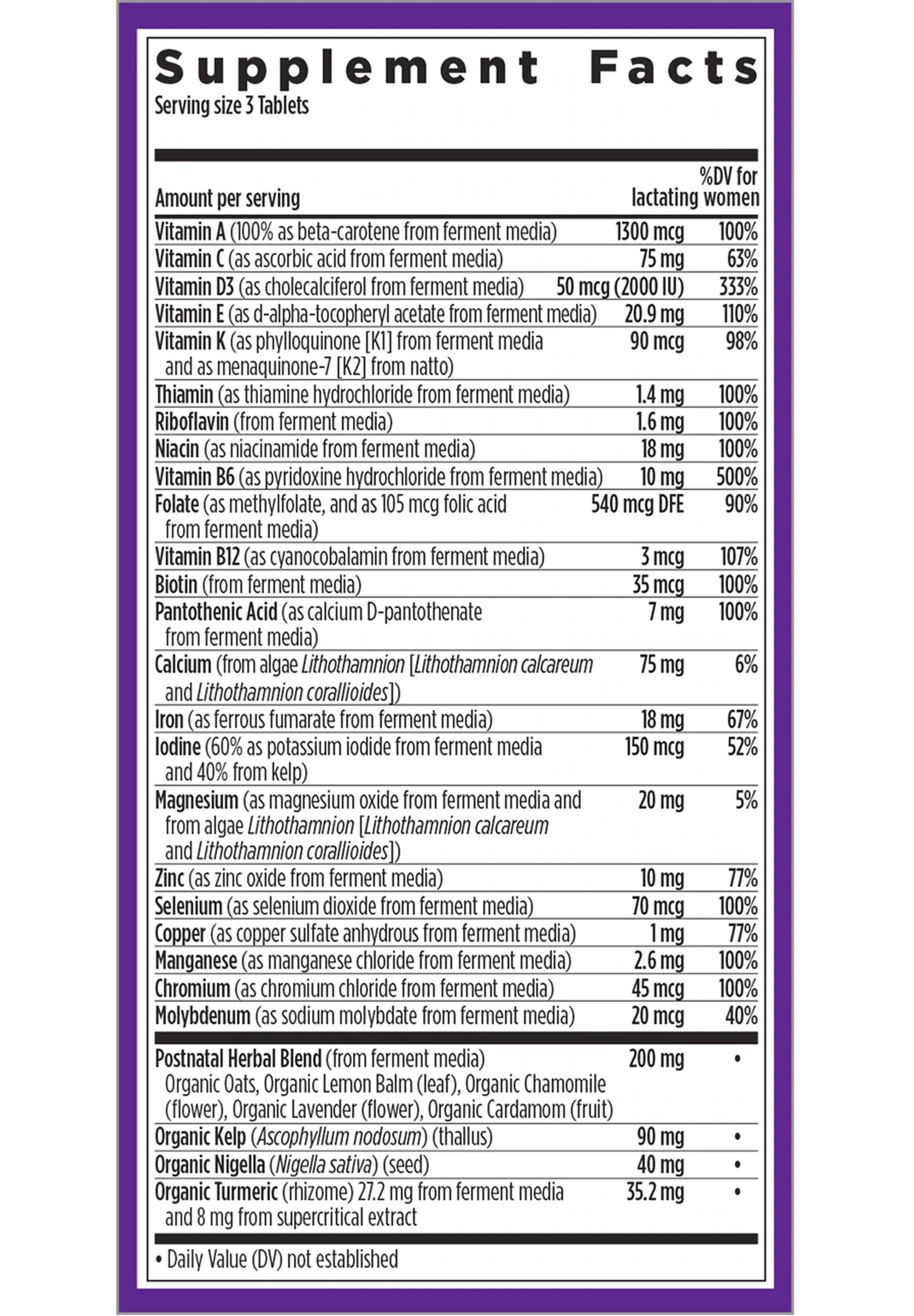 New Chapter Perfect Postnatal Multivitamin