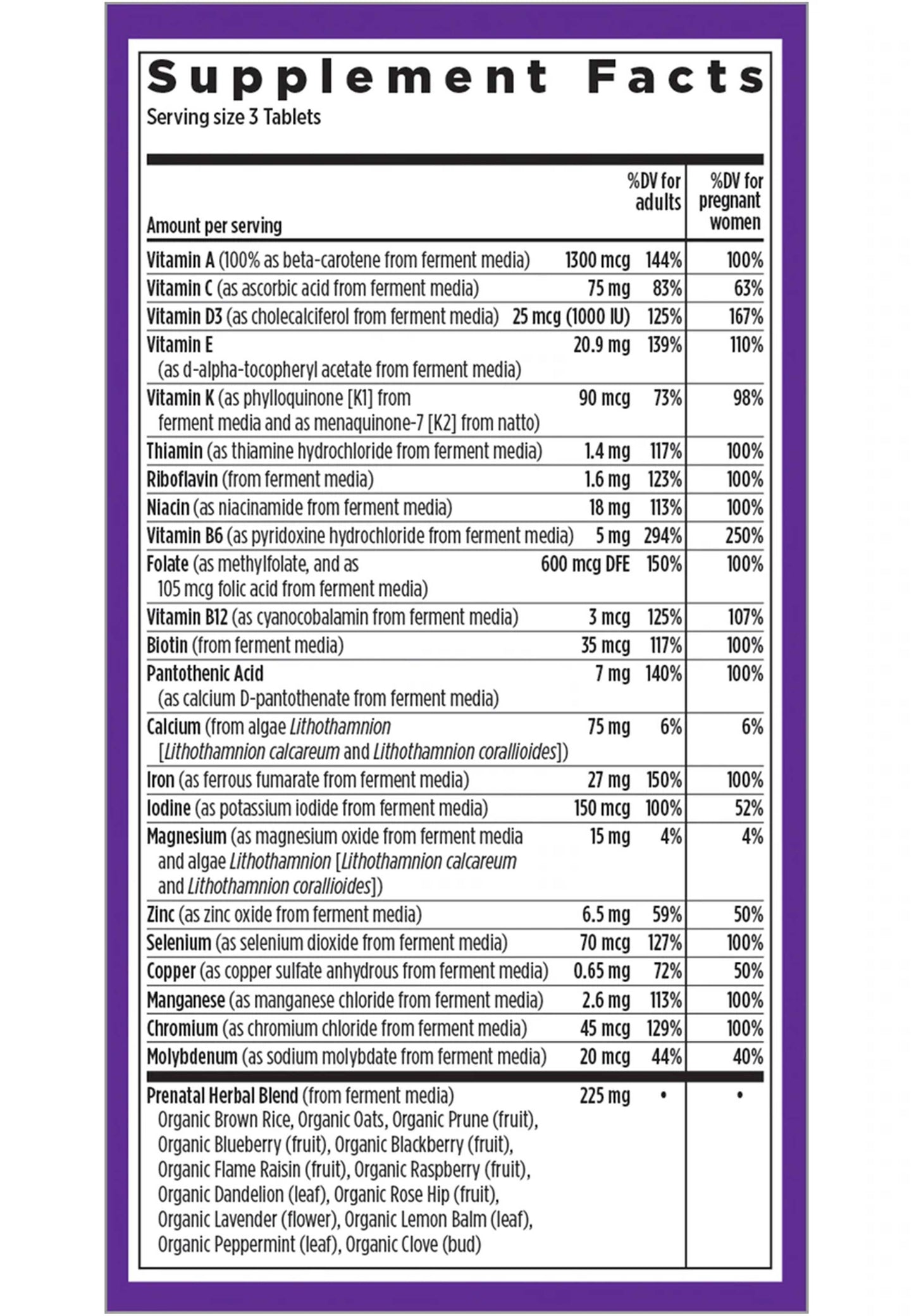 New Chapter Perfect Prenatal Multivitamin