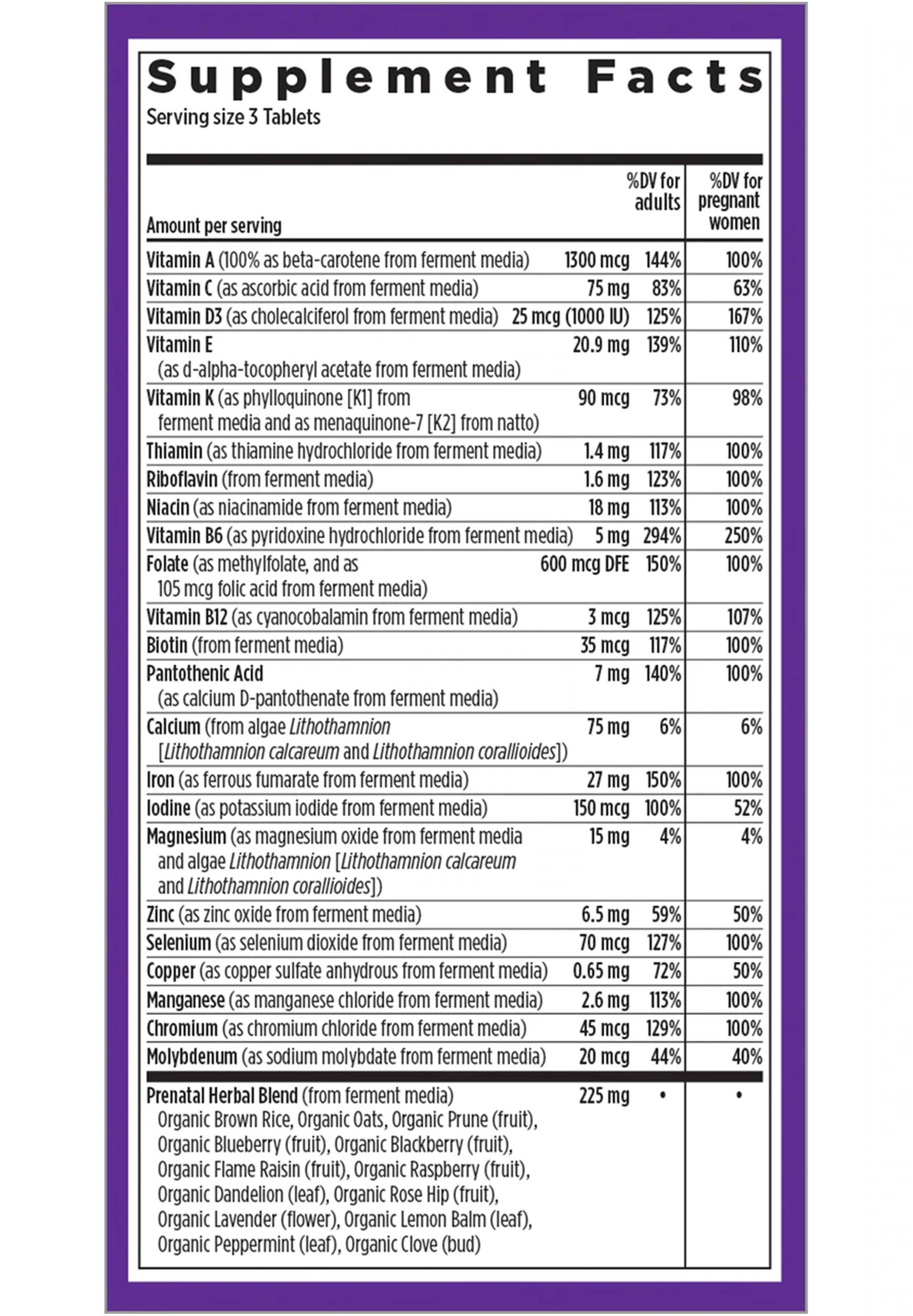 New Chapter Perfect Prenatal Multivitamin