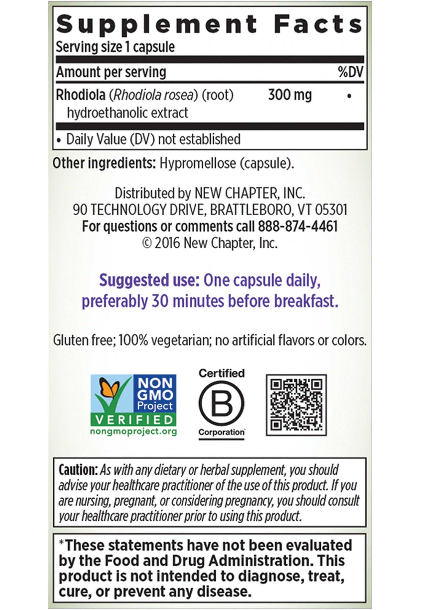 New Chapter Rhodiola Force 300