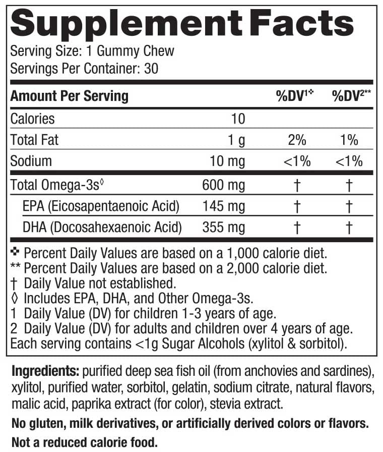 Nordic Naturals Zero Sugar Children's DHA Gummies