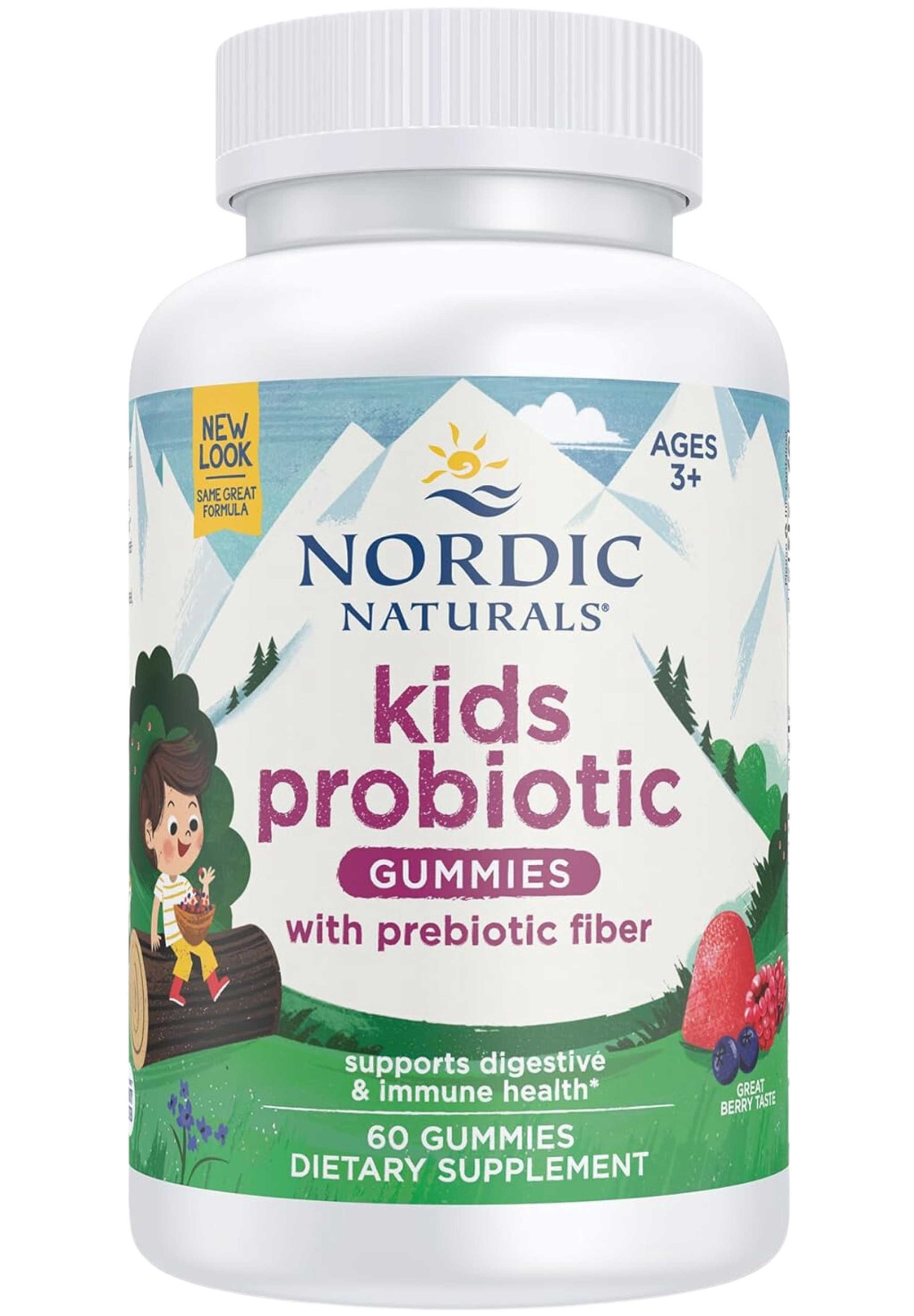 Nordic Naturals Kids Probiotic Gummies with Prebiotic Fiber
