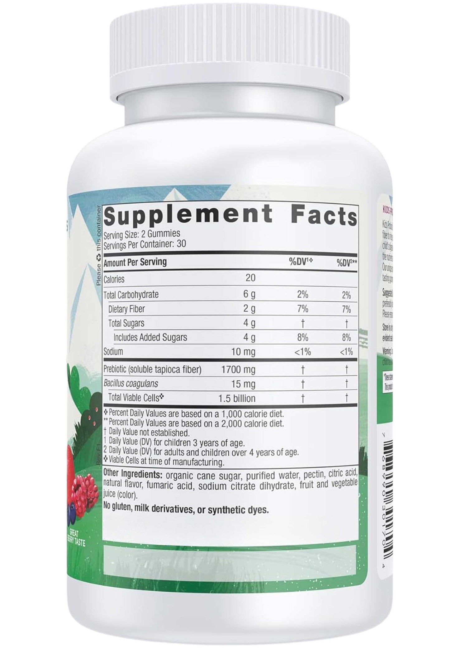 Nordic Naturals Kids Probiotic Gummies with Prebiotic Fiber