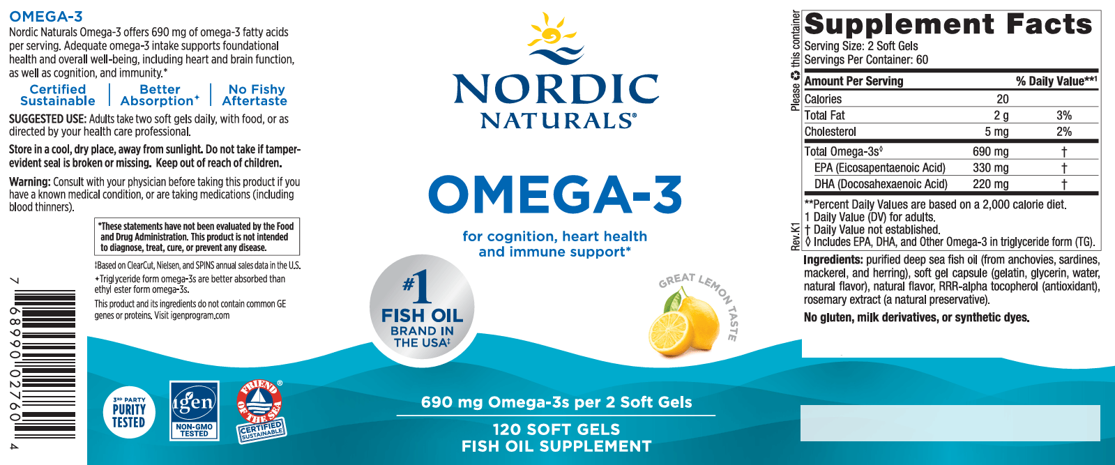 Nordic Naturals Omega-3 Softgels (Nordic Naturals Arctic Omega)