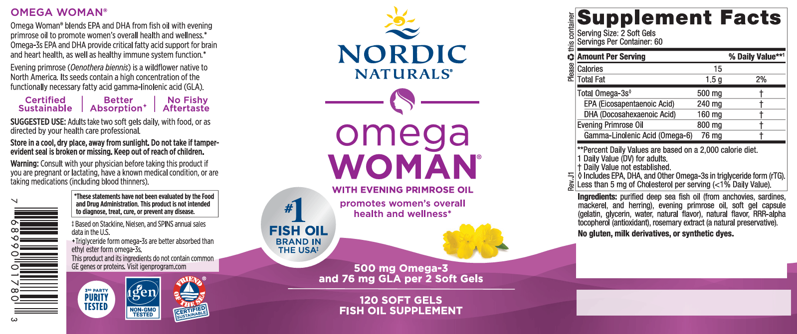 Nordic Naturals Omega Woman (Nordic Naturals Balanced Omega)