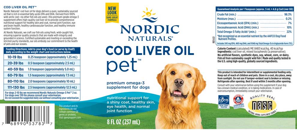 Nordic Naturals Cod Liver Oil Pet