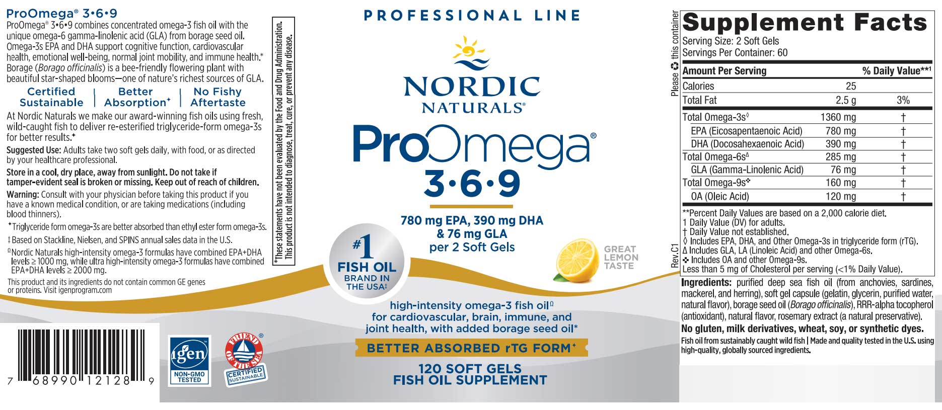 Nordic Naturals ProOmega 3.6.9