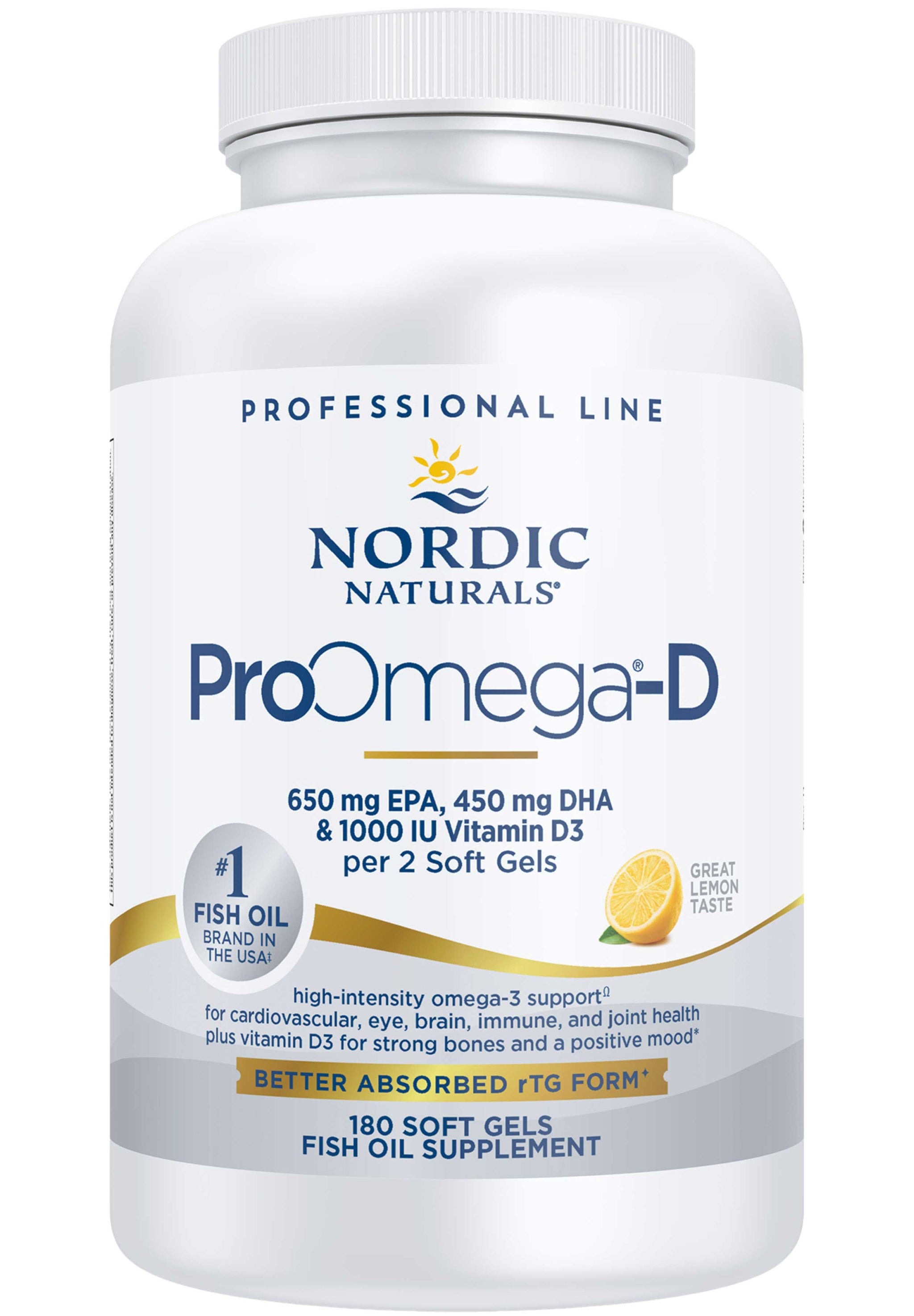 Nordic Naturals ProOmega-D Lemon 1000 mg