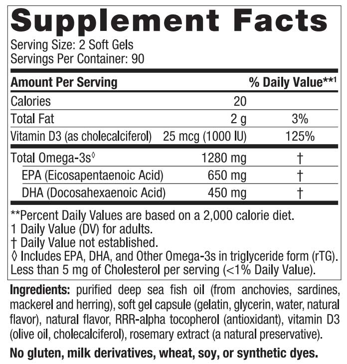 Nordic Naturals ProOmega-D Lemon 1000 mg