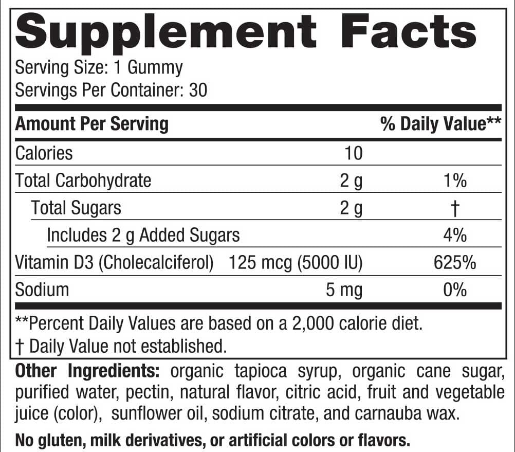 Nordic Naturals Vitamin D3 5000 Gummies