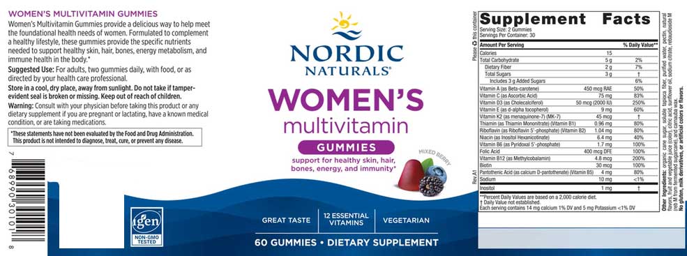 Nordic Naturals Women's Multivitamin Gummies
