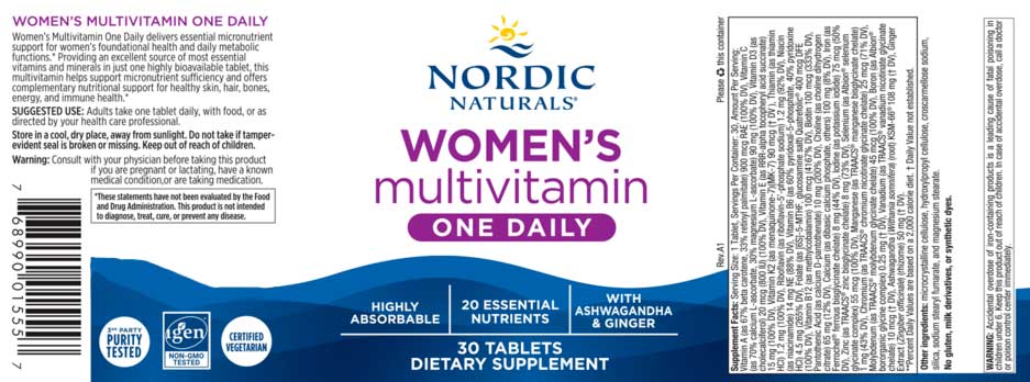 Nordic Naturals Women’s Multivitamin One Daily