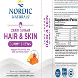 Nordic Naturals Zero Sugar Hair and Skin Gummy Chews
