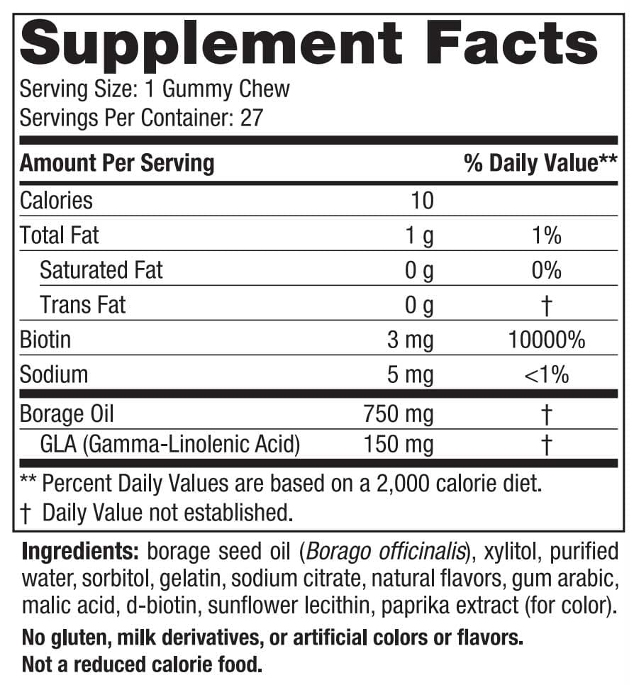 Nordic Naturals Zero Sugar Hair and Skin Gummy Chews