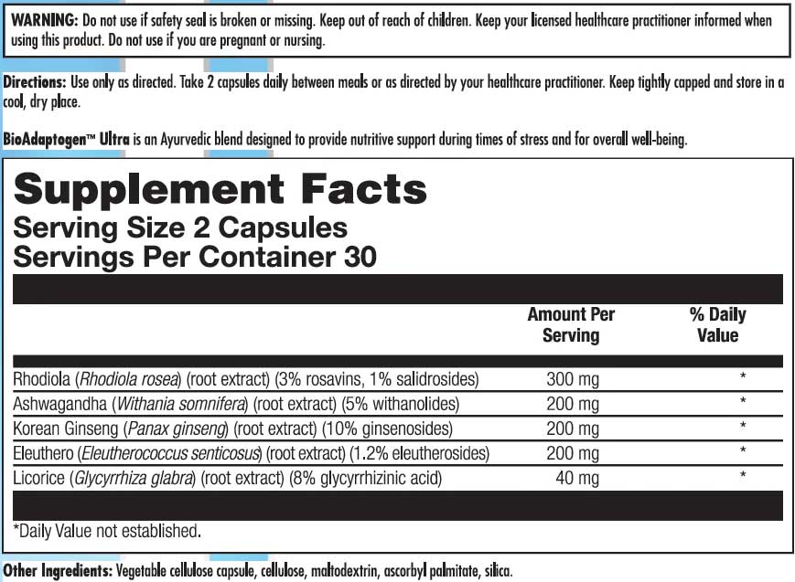 Nutra BioGenesis BioAdaptogen Ultra