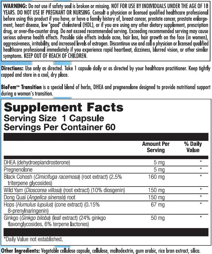 Nutra BioGenesis BioFem Transition
