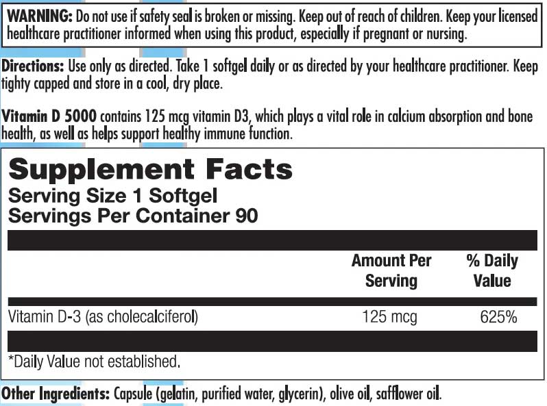 Nutra BioGenesis Vitamin D 5000
